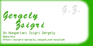 gergely zsigri business card